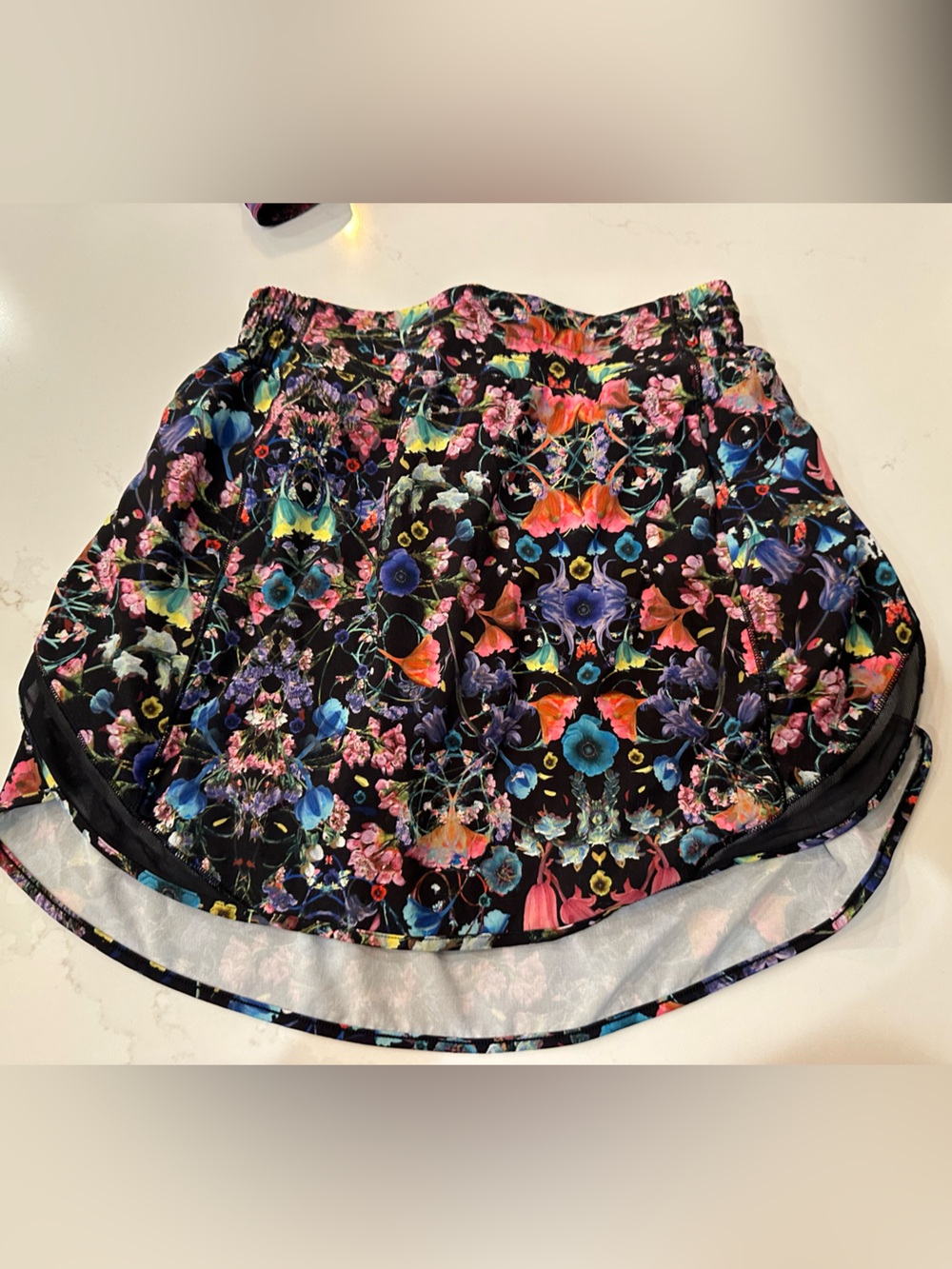 lululemon athletica Black Floral tennis skirt